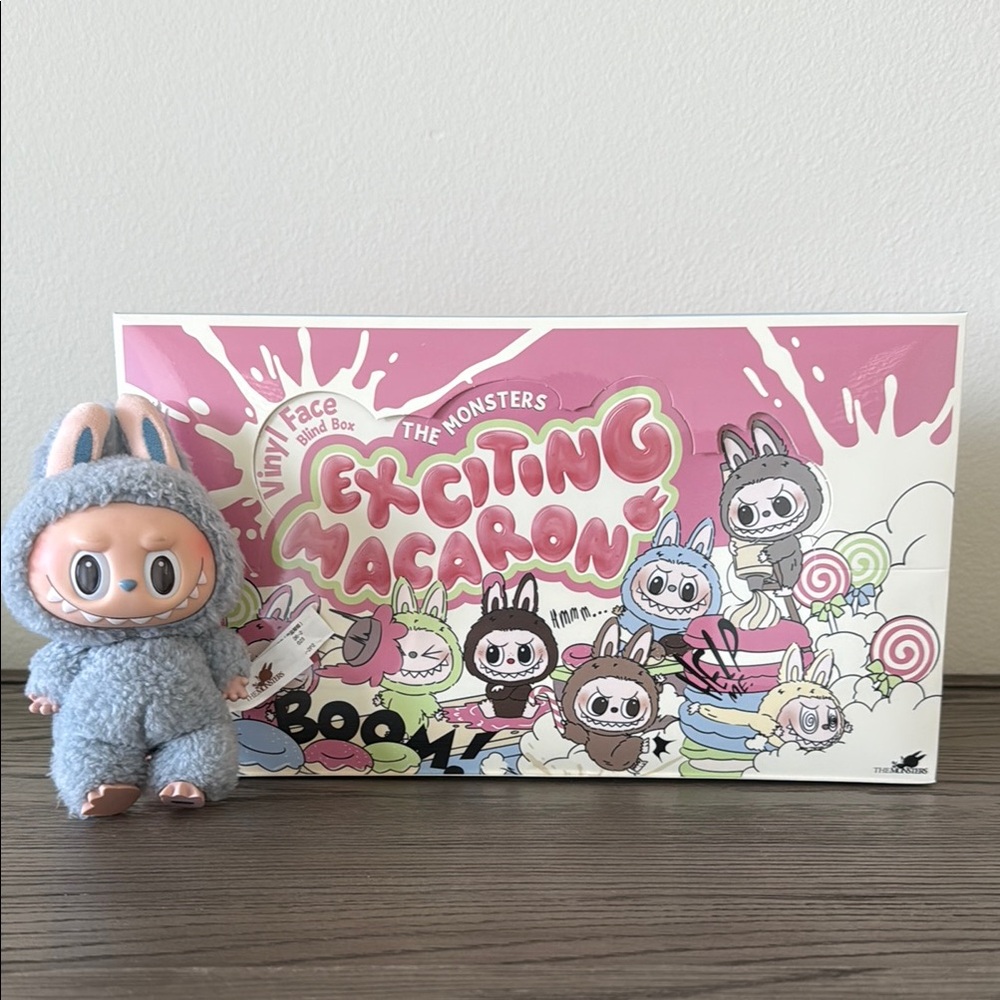 💕 Pop Mart Exciting Macaron 🩷The Monsters Vinyl Pendant Plush WHOLE SET SEALED 💕